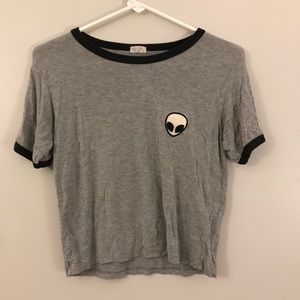 vintage brandy melville alien ringer tee